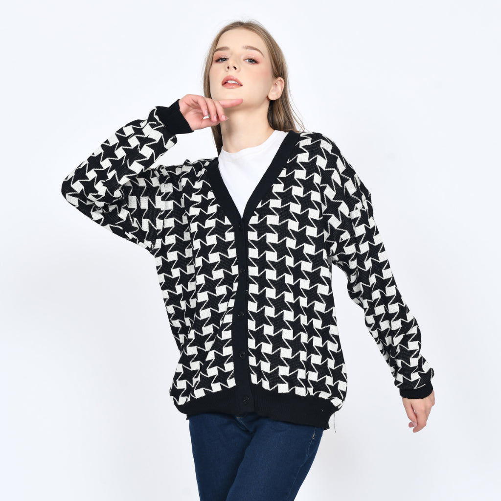 Neckline Premium Knit Cardigan