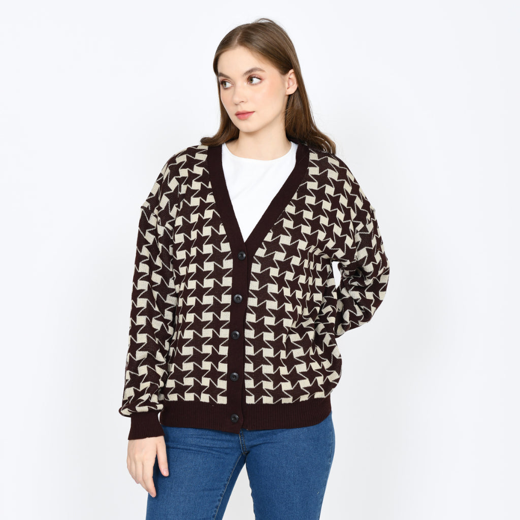 Neckline Premium Knit Cardigan