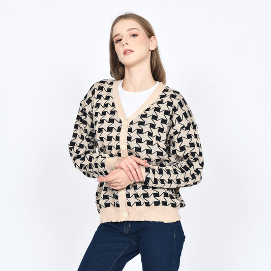 Neckline Premium Knit Cardigan